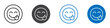© Curlyhair - Savoring icon flat editable icon mark set.