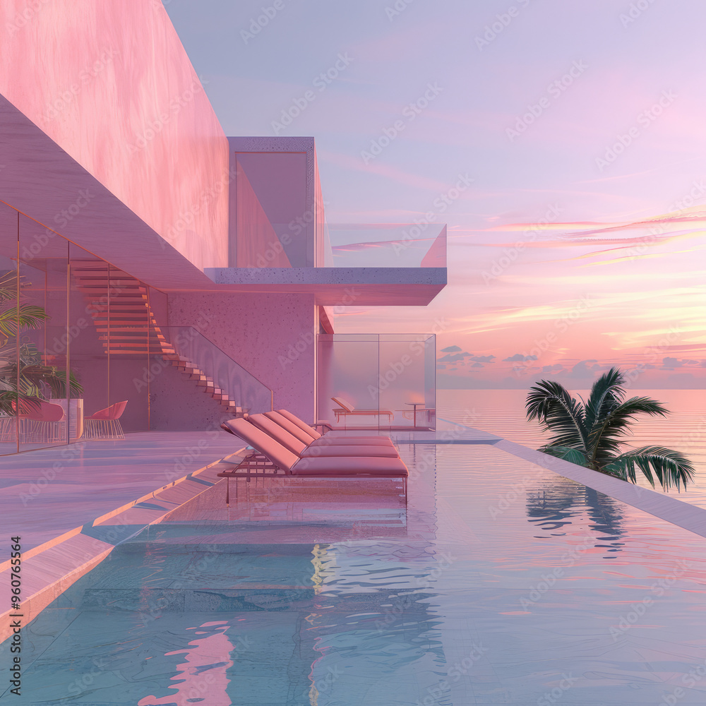 the architecture of the luxury house design of the poolside area by the ... - Eco Conscious Luxury Poolside Apartments Design
