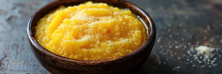 Poster - Semolina pudding dessert, commonly referred to as Rava kesari, Kesari bath, sheera, or suji halwa, is a beloved Indian sweet enjoyed during festive occasions.