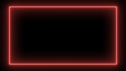 Glowing neon rectangle flicker frame