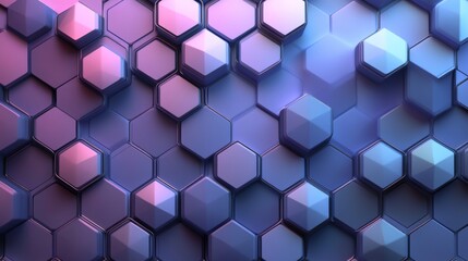 Wall Mural - hexagonal pattern with vibrant colors creates an abstract design suitable for modern backgrounds and