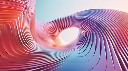 Wall Mural - colorful abstract wave design showcasing fluid motion and vibrant hues in a digital art setting