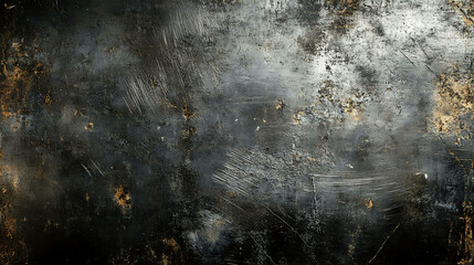 Wall Mural - Dark grunge background with scratches and rust.