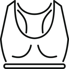 Poster - this simple black and white icon of a sports bra represents health and fitness
