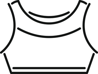 Poster - Simple sports bra icon representing an active lifestyle and fitness