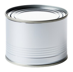 Canvas Print - PNG Silver tin white background container.