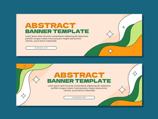 Wall Mural - Vintage abstract banner template design