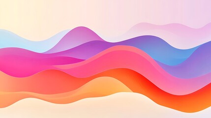 Wall Mural - Abstract Colorful Gradient Waves Background