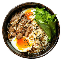 Sticker - PNG Japanese cha-shu ramen meal food dish.