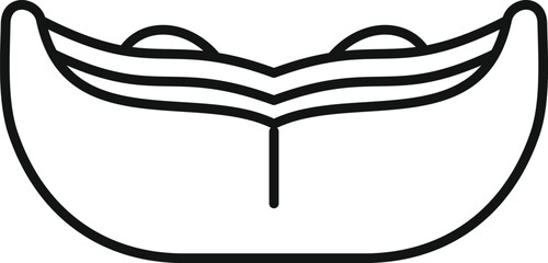 Poster - Open pea pod with peas icon, outline style