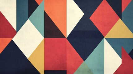 Wall Mural - Abstract Geometric Pattern in Vibrant Colors