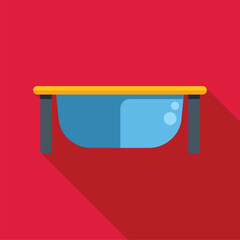 Poster - this icon features a blue bathtub with yellow edges, symbolizing hygiene and relaxation