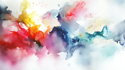 Vibrant abstract watercolor art showcasing a blend of colors, perfect for background or artistic projects.