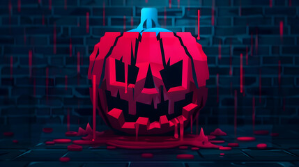 Wall Mural - Hallowenn Party Icon Uneven Fill