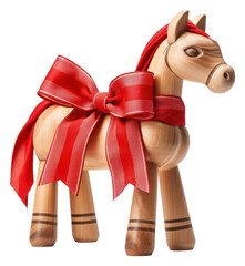 Canvas Print - PNG Horse toy figurine ribbon.