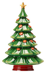 Wall Mural - PNG Christmas tree plant white background illuminated.