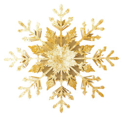 Wall Mural - PNG Paper glod Glitter Snowflake snow snowflake brooch.