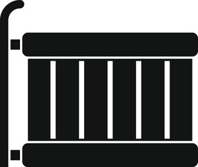 Poster - Simple icon of an electric heater mounted on a wall, providing warmth and comfort