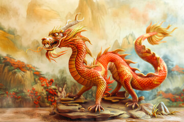 chinese new year, chinese style dragon statue, iconic dragon, wallpaper dragon, red dragon, dragon wood, ilstration dragon, sio naga, imlek tahun baru