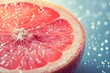 © Guy - Closeup of Grapefruit Slice with Water Drops