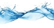 © athaya stock - A dynamic splash of blue water isolated on white background,  showcasing fluid movement and texture against a white background.