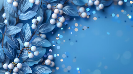 Wall Mural - Dark blue nature background