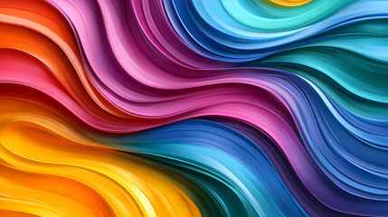 Wall Mural - Abstract Colorful Swirling Waves Background