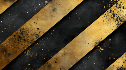 Wall Mural - Abstract Gold and Black Diagonal Stripes Background Texture