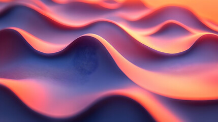 Wall Mural - Abstract Wavy Texture with Pink and Orange Gradient