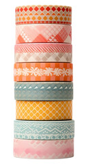 Canvas Print - PNG Washi tapes pattern white background accessories.