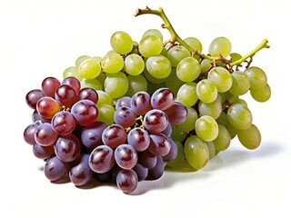 Sticker - red grape and white wine. isolated. white background