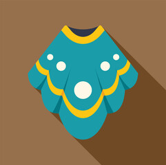 Poster - this icon represents a traditional mexican poncho, often worn during celebrations and cultural event