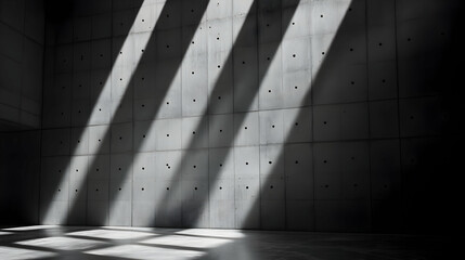 Wall Mural - Abstract Concrete Wall with Diagonal Light and Shadows