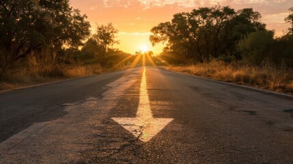 Canvas Print - Road to the Sunset