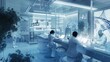 © @_ greta - Futuristic Laboratory with Scientists Working on Advanced Technology