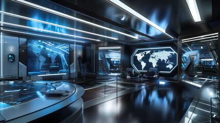 Poster - Futuristic Control Room