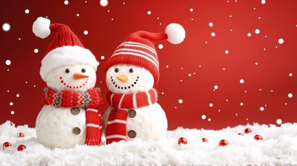 Wall Mural - Christmas snowman