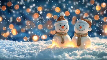 Wall Mural - Christmas snowman