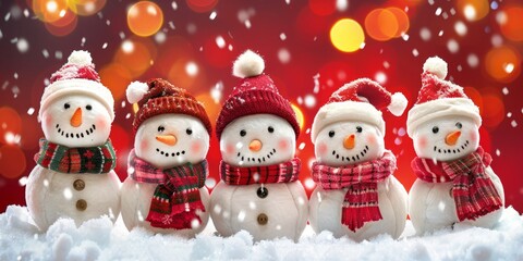Wall Mural - Christmas snowman