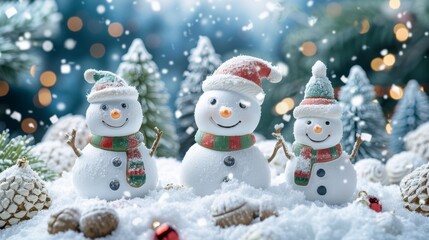 Wall Mural - Christmas snowman