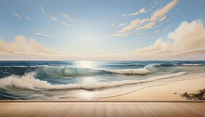 Wall Mural - waves on the beach