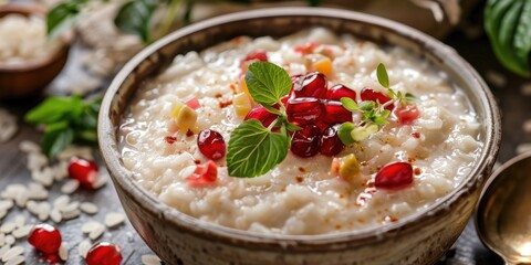 Poster - Rich rice porridge accompanied by flavorful toppings