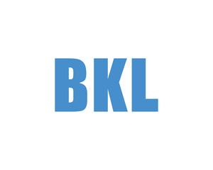 Canvas Print - BKL logo design vector template. BKL