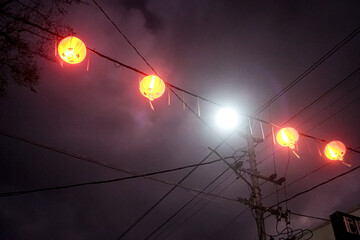 street lamp in the night