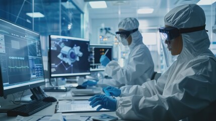 Poster - Scientists Working in a Modern Laboratory
