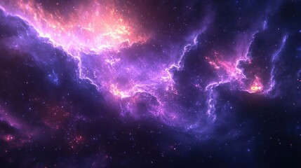 Wall Mural - a vivid and colorful image of a cosmic nebula, showcasing the beauty of space with hues of purple,