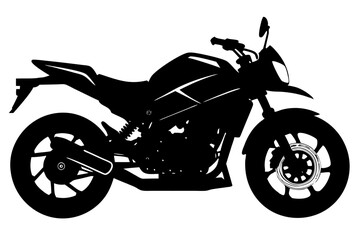 stylist motorcycle sport bike silhouette,motorcycle  illustration vector on white background
