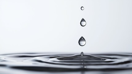 Sticker - A drop of water falling into a body of water