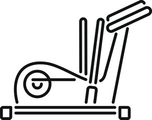 Poster - This icon of an elliptical trainer machine is perfect for representing gym workouts