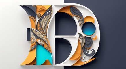 Create an artistic vector illustration of the capital letter 